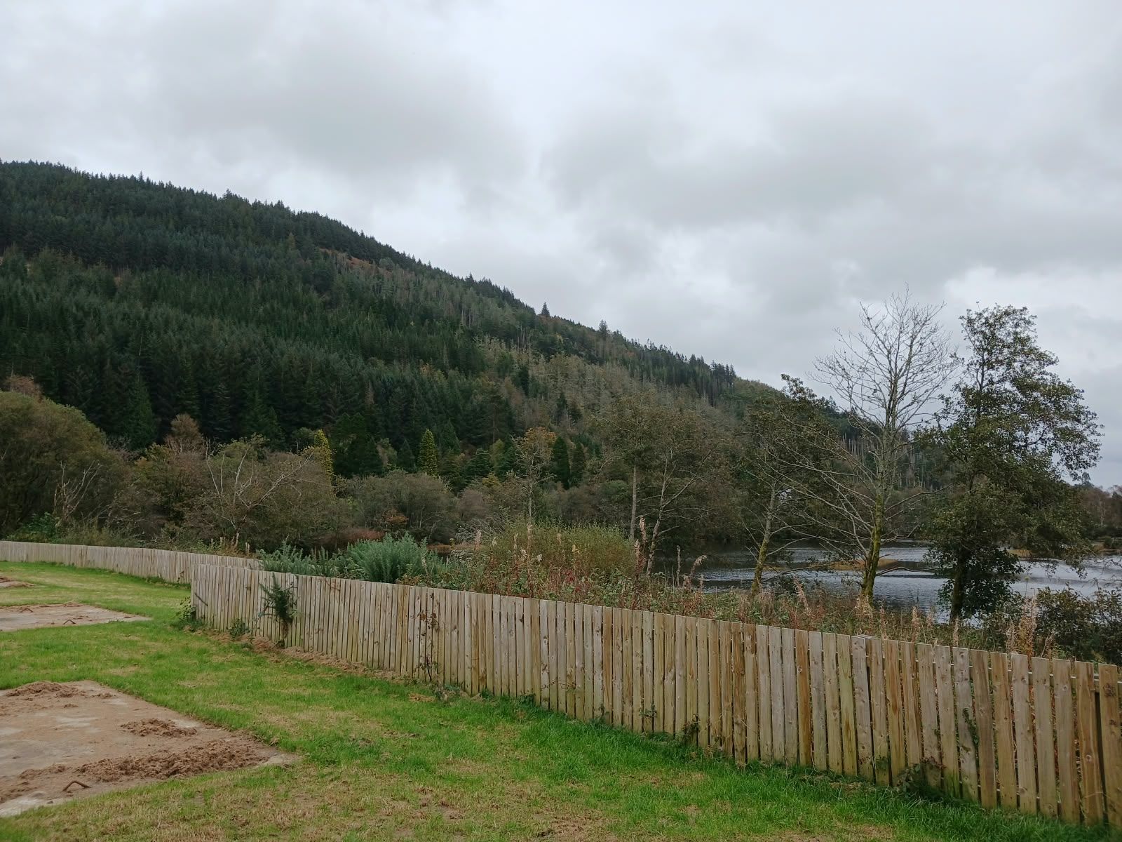 Hills and loch beyond the new pitches