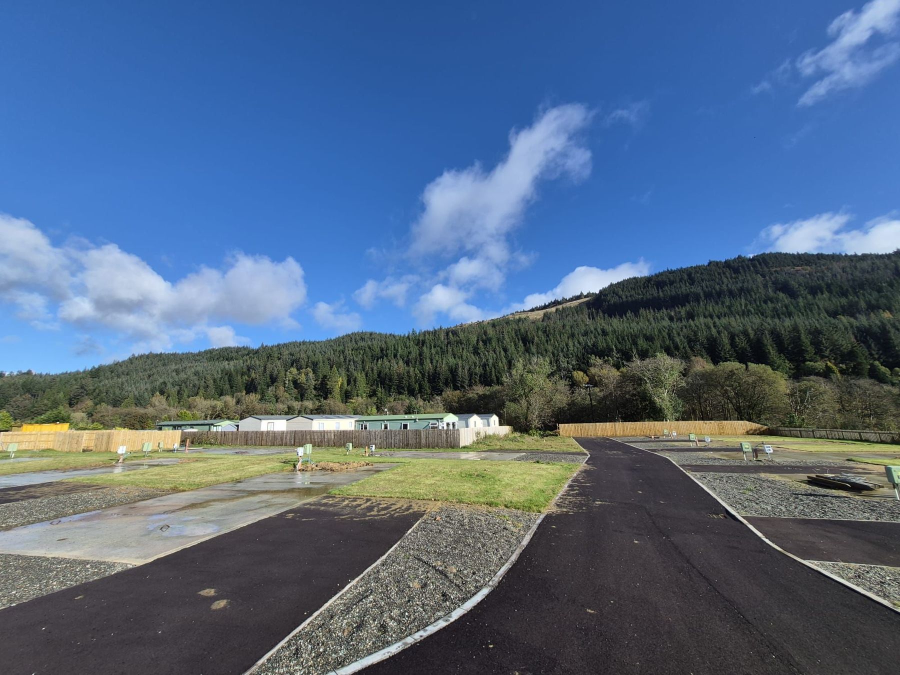 The new road through the development